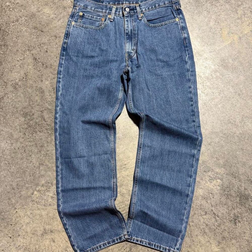 Levi-s Men's Blue and Navy Jeans